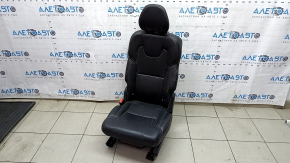 Left rear seat for Volvo XC90 16-23, heated, black nappa leather, perforated, heated, for 3 rows, scratches, dented, dry-cleanable