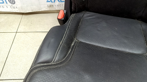 Left rear seat for Volvo XC90 16-23, heated, black nappa leather, perforated, heated, for 3 rows, scratches, dented, dry-cleanable