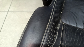 Left rear seat for Volvo XC90 16-23, heated, black nappa leather, perforated, heated, for 3 rows, scratches, dented, dry-cleanable