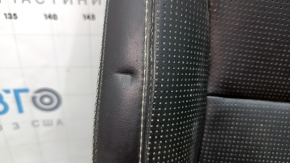 Left rear seat for Volvo XC90 16-23, heated, black nappa leather, perforated, heated, for 3 rows, scratches, dented, dry-cleanable