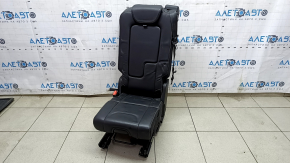 Volvo XC90 16-23 black leather center rear seat for 3 rows, with seat belt, with child seat, needs cleaning, scratches, dented, broken seat belt mount