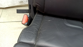 Volvo XC90 16-23 black leather center rear seat for 3 rows, with seat belt, with child seat, needs cleaning, scratches, dented, broken seat belt mount