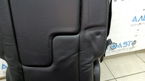 Volvo XC90 16-23 black leather center rear seat for 3 rows, with seat belt, with child seat, needs cleaning, scratches, dented, broken seat belt mount