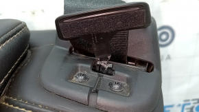 Volvo XC90 16-23 black leather center rear seat for 3 rows, with seat belt, with child seat, needs cleaning, scratches, dented, broken seat belt mount