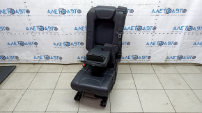 Volvo XC90 16-23 black leather center rear seat for 3 rows, with seat belt, with child seat, needs cleaning, scratches, dented, broken seat belt mount