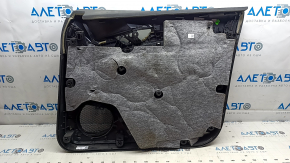 Front left door panel for Audi E-Tron 19-23, black leather, chrome molding