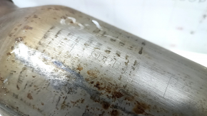 The exhaust pipe with a catalytic converter for a Toyota Rav4 19-22 hybrid, USA built, is dented.