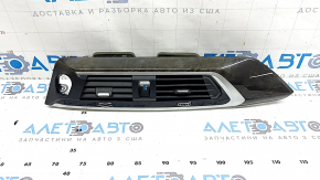 BMW X3 G01 18-21 black center dashboard trim, wood grain insert, Var.poplar, gray, with deflectors, scratches