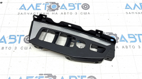 Front left window lift control trim for BMW X3 G01 18-21, black with chrome, scratches, swollen chrome