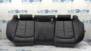 Rear seat cushion for Audi A6 C7 12-18, black leather with perforation, scratches, needs cleaning