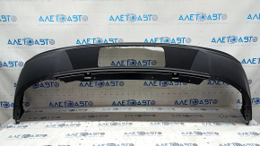 The rear bumper is bare, the lower part of the VW Tiguan 22-24, the structure is without parking sensors, it is torn, the fasteners are broken, there are scratches.