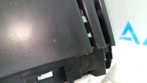 The rear bumper is bare, the lower part of the VW Tiguan 22-24, the structure is without parking sensors, it is torn, the fasteners are broken, there are scratches.