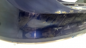 The rear bumper, bare upper part, VW Tiguan 18-24 blue LC5B, in glue, broken fasteners