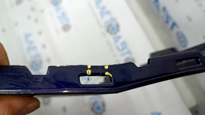 The rear bumper, bare upper part, VW Tiguan 18-24 blue LC5B, in glue, broken fasteners