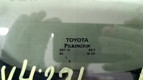 Rear left fixed glass window Toyota Rav4 19- with chrome molding
