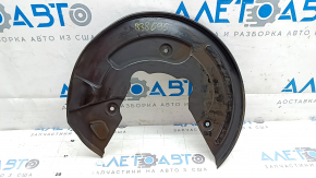 The front right brake disc cover for a Polestar 2 21-25 is dented and bent.