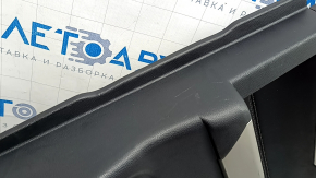 Door trim panel, rear right Ford Explorer 21-23, black leather, no curtain, XLT, black leather armrest, chrome insert, with handle, scratches, worn