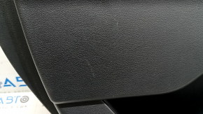 Front left door panel for Ford Explorer 21-23, black leather, XLT, black leather armrest, chrome insert, with handle, scratches