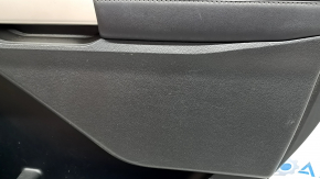 Front right door panel for Ford Explorer 21-23, black leather, XLT, black leather armrest, chrome insert, with handle, scratches