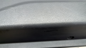 Front right door panel for Ford Explorer 21-23, black leather, XLT, black leather armrest, chrome insert, with handle, scratches