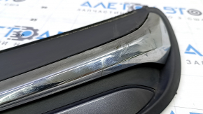 Left muffler cap for Honda Accord 18-22 EXL, touring, graphite insert, with chrome, scratches, cracked chrome