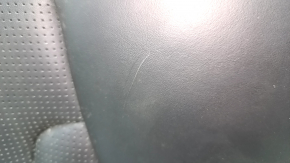 Upper driver's seat upholstery for Volvo XC90 16-25, black leather, perforated, heated, ventilated, with inflation, scratches, worn, needs cleaning