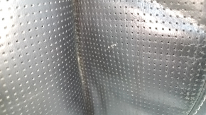 Upper passenger seat trim for Volvo XC90 16-25, black leather, perforated, heated, ventilated, with inflation, scratches, worn, needs cleaning, torn foam, broken connector