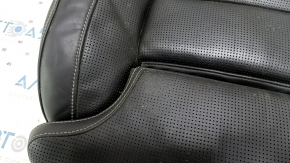 Driver's seat lower trim Volvo XC90 16-25, black leather, perforated, heated, worn, dry-cleanable