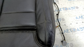 Driver's seat lower trim Volvo XC90 16-25, black leather, perforated, heated, worn, dry-cleanable