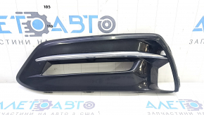 Left bumper grille for Honda Accord 2018-20 hybrid, under fog lights, gloss black, chrome, scratch