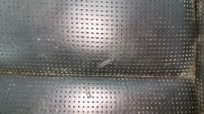 Lower passenger seat trim for Volvo XC90 16-25, black leather, perforated, heated, worn, needs dry cleaning, broken fastener