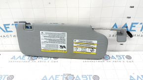 Left visor for Ford Explorer 20 - gray, with backlight, retractable, without hook, dry-cleanable