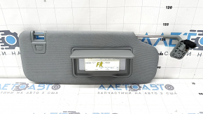 Right sun visor for Ford Explorer 20-24, gray, with backlight, retractable, without hook
