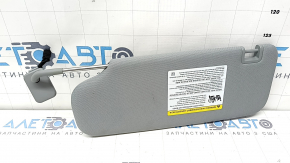 Right sun visor for Ford Explorer 20-24, gray, with backlight, retractable, without hook