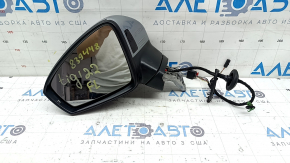 Left side mirror assembly for VW Tiguan 22-24, 8+2 pins, turn signal, BSM, heated, silver