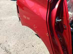 Quarter wing rear right Toyota Prius 50 16-18 under BSM on the body, red, pokes