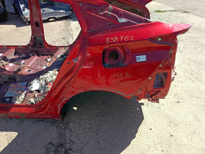 Quarter wing rear left Toyota Prius 50 16-18 under BSM on the body, red, dented, bumps