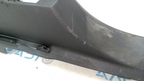 Front left door sill trim for VW Tiguan 18-24, black with chrome insert, backlit, scratches, needs dry cleaning, sooty, broken mount
