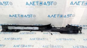 Front left door sill trim for VW Tiguan 18-24, black with chrome insert, backlit, scratches, needs dry cleaning, sooty, broken mount