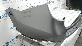 Rear bumper, upper part, Ford Explorer 20-23, silver, scratches, broken fasteners