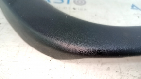Left side center console trim for Ford Fusion mk5 17-20, upper, black leather, scratched