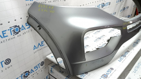 Front bumper, upper part, Ford Explorer 20-23, without parking sensors, silver, cracked, dented, scratches