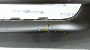 Front bumper, upper part, Ford Explorer 20-23, without parking sensors, silver, cracked, dented, scratches