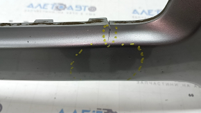 Front bumper, upper part, Ford Explorer 20-23, without parking sensors, silver, cracked, dented, scratches