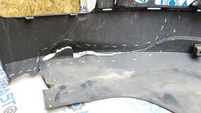 Polestar 2 21-25 rear bumper lip, structure, under parking sensors, crack, missing element, broken mount