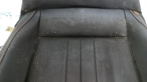 Passenger seat upholstery, lower part, VW Tiguan 22-24, black leather, heated, dry-cleanable, scratched