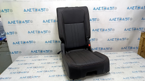 Rear seats, 2nd row, right, VW Tiguan 18-21, black leather, perforated, dry-cleanable, sooty