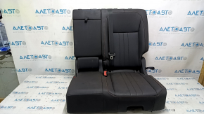 Rear seats, 2nd row, left, VW Tiguan 22-24, black leather, perforated, with belt, dry-cleanable, sooty, dented