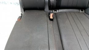 Rear seats, 2nd row, left, VW Tiguan 22-24, black leather, perforated, with belt, dry-cleanable, sooty, dented