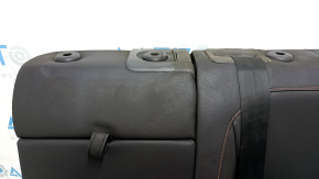 Rear seats, 2nd row, left, VW Tiguan 22-24, black leather, perforated, with belt, dry-cleanable, sooty, dented